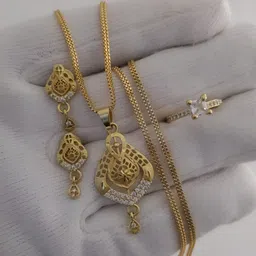 V.K.PAYAL.JEWELLERY Gold-Plated Artificial Stones Studded Necklace & Earrings-image-50