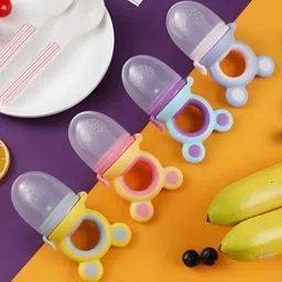 COZY VIBES High Quality Grade Silicone Baby Food Kids Pacifier Fruit And Vegetable Feeder-PACK OF 1-COLOR MAY VARY image 4