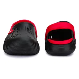 BERSACHE Solid Perforated Slingback Clogs - Red image 5