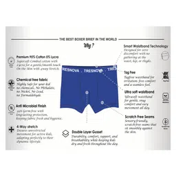 TRESNOVA Cotton Elastane Knit Pack Of 3 Striped & Typography Printed Briefs - Orange Yellow & Black image 5