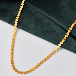 Jewels Nest Unisex Stainless Steel Gold-Plated Link Flat Coin Minimal Chain-picture-15