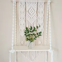 Aain Fabric White Wall Hangings-picture-40