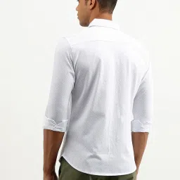 United Colors of Benetton White Slim Fit Printed Shirt image 2