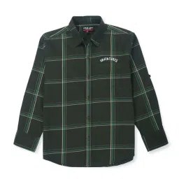 Gini & Jony Kids Green Cotton Chequered Full Sleeves Shirt image 2