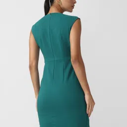 Van Heusen Green Formal Shift Dress image 2