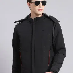 Monte Carlo Black Regular Fit Quilted Hooded Jacket-picture-22