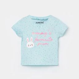 Juniors by Lifestyle Girls Aqua Cotton Printed T-Shirt-picture-12