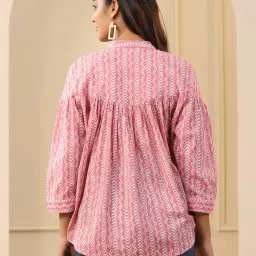 Jaipur Kurti Pink Printed Top image 2