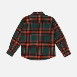 Pepe Jeans Kids Dark Green Checks Shirt image 2