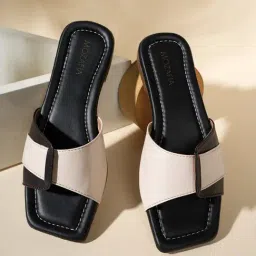 Mozafia Women's White Casual Sandals-image-16