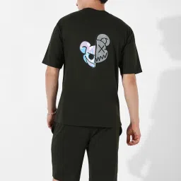 Campus Sutra Black Regular Fit Two-Faced Printed Co-Ord Set image 2