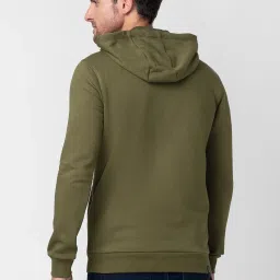 Being Human Green Regular Fit Logo Print Hooded Sweatshirt image 2