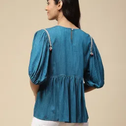 aarke Ritu Kumar Blue A Line Kurti image 2