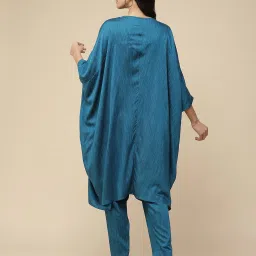 aarke Ritu Kumar Blue Kaftan Kurta Pant Set image 2