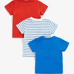 Mothercare Kids Multicolor Printed T-Shirt (Pack of 3) image 2