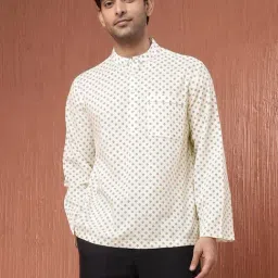 Fabindia Cream Cotton Comfort fit Printed Shirt-picture-46
