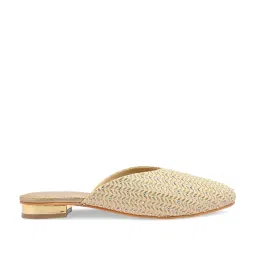 Rocia by Regal Women's Beige Mule Shoes image 2