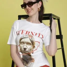 Bene Kleed White Eternity Graphic Oversize T-Shirt image 5