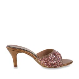 Mochi Women's Pink Casual Stilettos image 2