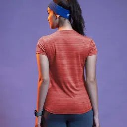 Lyra Red Self Pattern Sports T-Shirt image 2