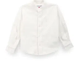U.S. Polo Assn. Kids White Striped Full Sleeves Shirt-picture-23