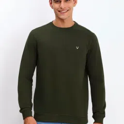 Allen Solly Green Cotton Regular Fit Sweatshirt-picture-17