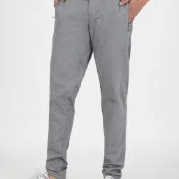 JadeBlue Grey Cotton Slim Fit Trackpants image 2