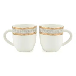 JCPL White Ceramic Coffee Mug (0.18 L) - Set of 6 image 2