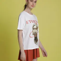 Bene Kleed White Eternity Graphic Oversize T-Shirt image 3