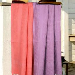 Bianca Red & Lavender Cotton 280 GSM 'Love Organic' Bath Towel - Set of 2-picture-9