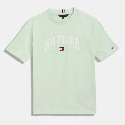 Tommy Hilfiger Kids Dew Green Heather Printed Slim Fit T-Shirt-picture-43