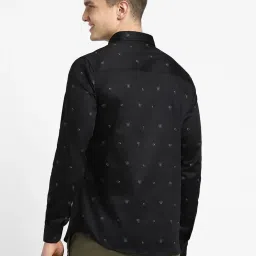 Forever 21 Black Cotton Regular Fit Printed Shirt image 2