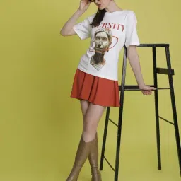 Bene Kleed White Eternity Graphic Oversize T-Shirt image 4