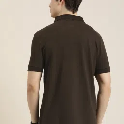 Dillinger Chocolate Brown Loose Fit Cotton Polo T-Shirt image 2