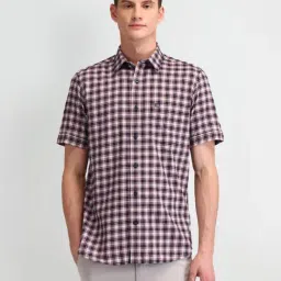 Arrow Sport Medium Red Cotton Regular Fit Checks Shirt-picture-33