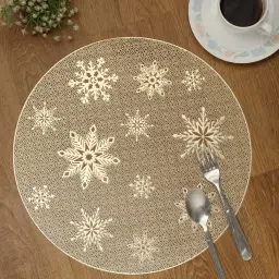 HOSTA HOMES Leatherite Gold Leather Placemats - Set of 6 image 1