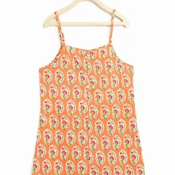 Campana Kids Peach Floral Print Kurta, Sharara with Dupatta image 2