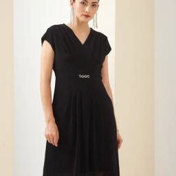 Latin Quarters Black Solid Dress-picture-20