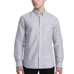Jack & Jones Grey Cotton Slim Fit Striped Shirt-picture-21