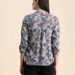 Moomaya Blue Floral Print Top image 2