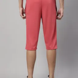 Vimal Jonney Black & Pink Regular Fit Lounge Capris- Pack of 2 image 2