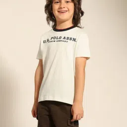 U.S. Polo Assn. Boys White Cotton Logo T-Shirts-picture-25