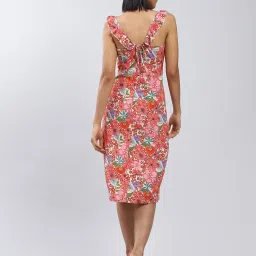 Label Ritu Kumar Pink Floral Midi Dress image 2