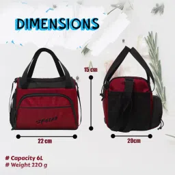 F Gear Yolo Red & Black Medium Lunch Bag image 2