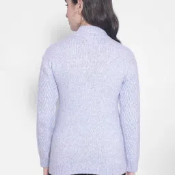 Crimsoune Club Light Purple Self Design Sweater image 2