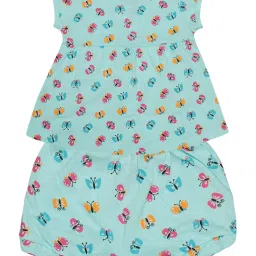 Bodycare Kids Sky Blue Printed Frock with Shorts image 2