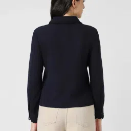 Van Heusen Navy Cotton Shirt image 2