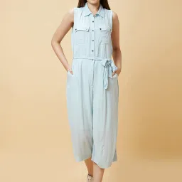 Globus Blue Midi Culottes Jumpsuit image 2