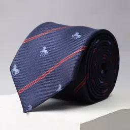 Van Heusen Navy Embroidered Tie-image-93