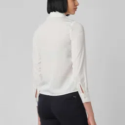 Van Heusen White Regular Fit Formal Shirt image 2